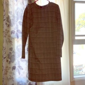 Plaid long sleeve dress